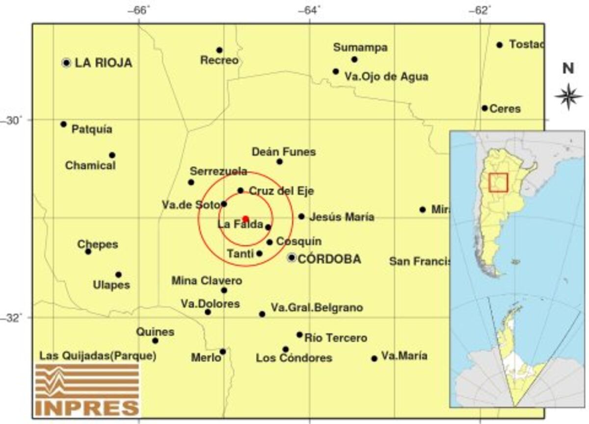 Sismo en Córdoba.