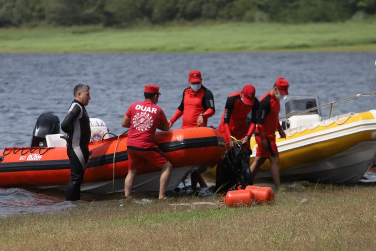 Operativo búsqueda en Embalse. (Nelson Torres / La Voz)
