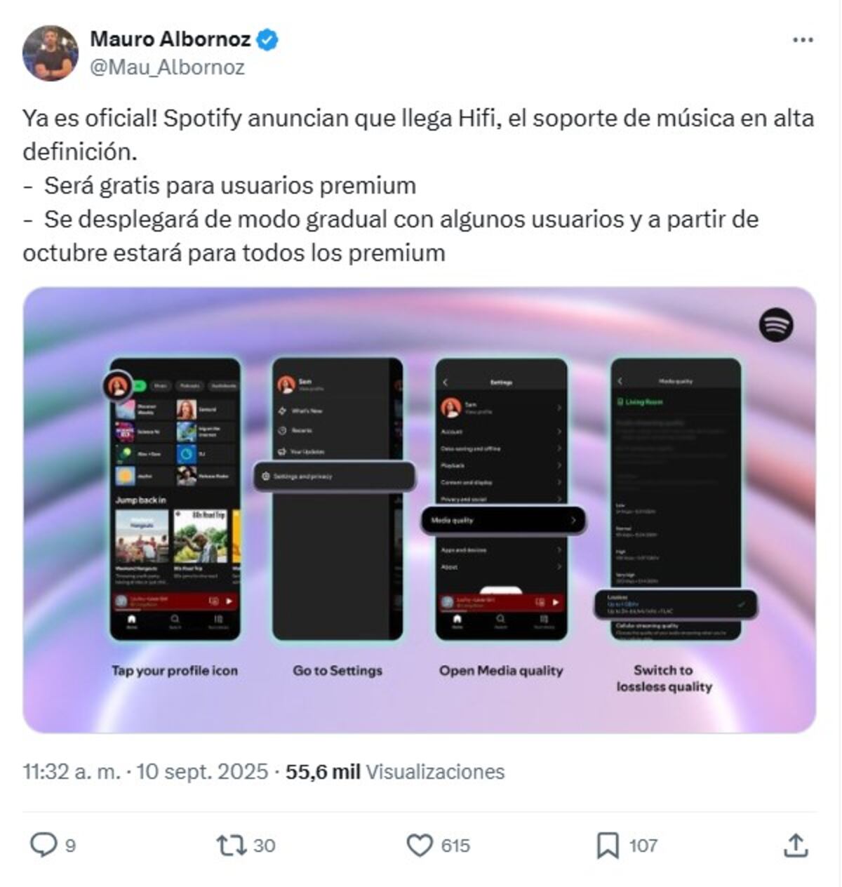 Spotify estrena sonido HiFi en Argentina: qué cambia y cómo aprovecharlo
