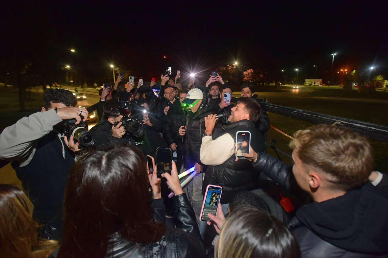 Herrera y Sattler se divirtieron con la propuesta itinerante. (Nicolás Bravo / La Voz)