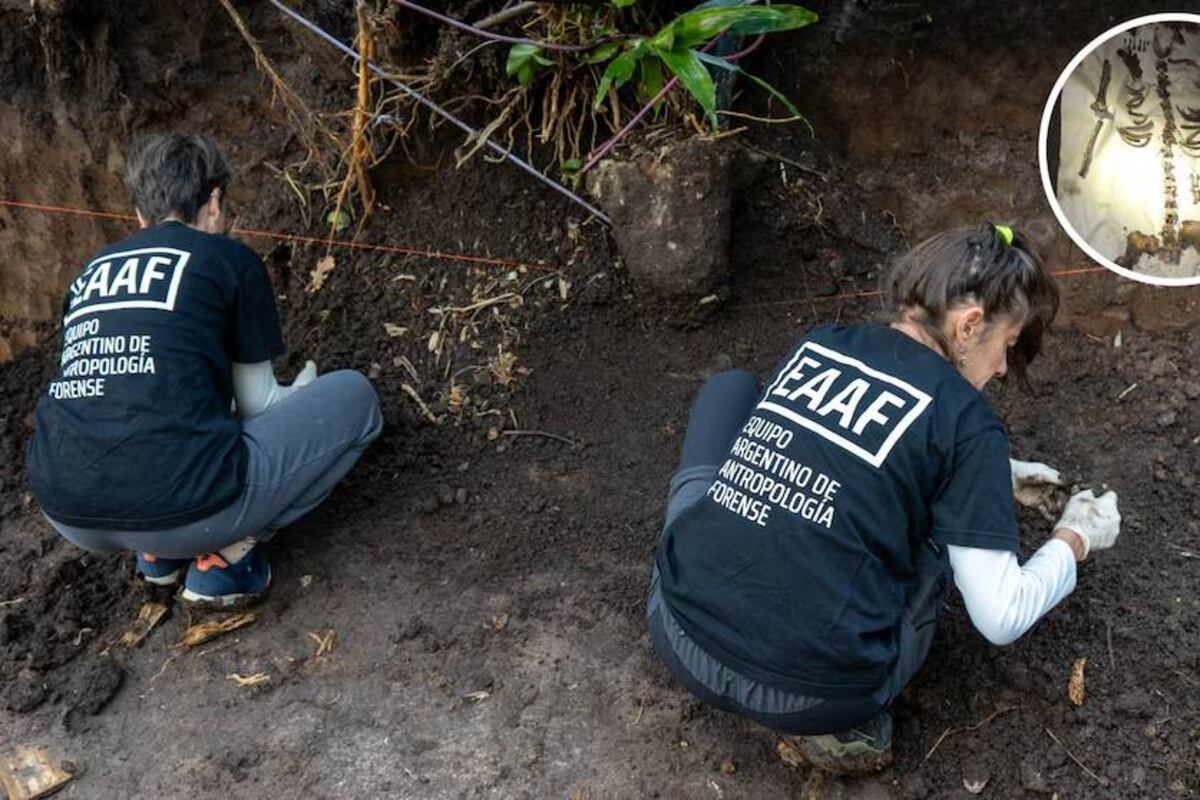 El trabajo del Eaaf en el lugar donde se encontró los restos de Diego.