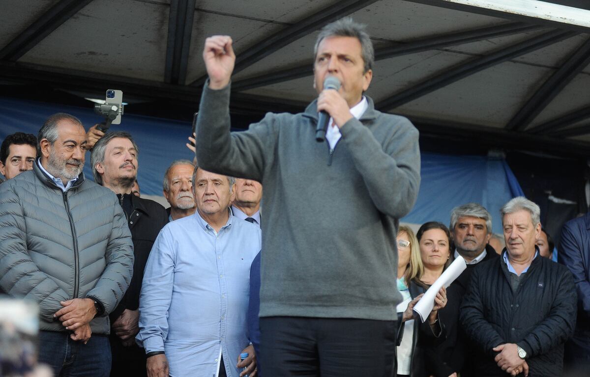 Sergio Massa en el acto de la CGT. (Archivo / La Voz / Federico López Claro)