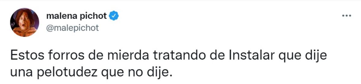 (Twitter Malena Pichot)