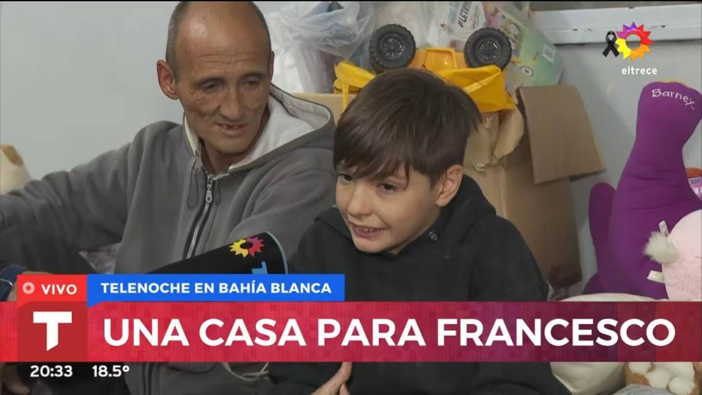 Francesco, el niño que quiere volver a su hogar.