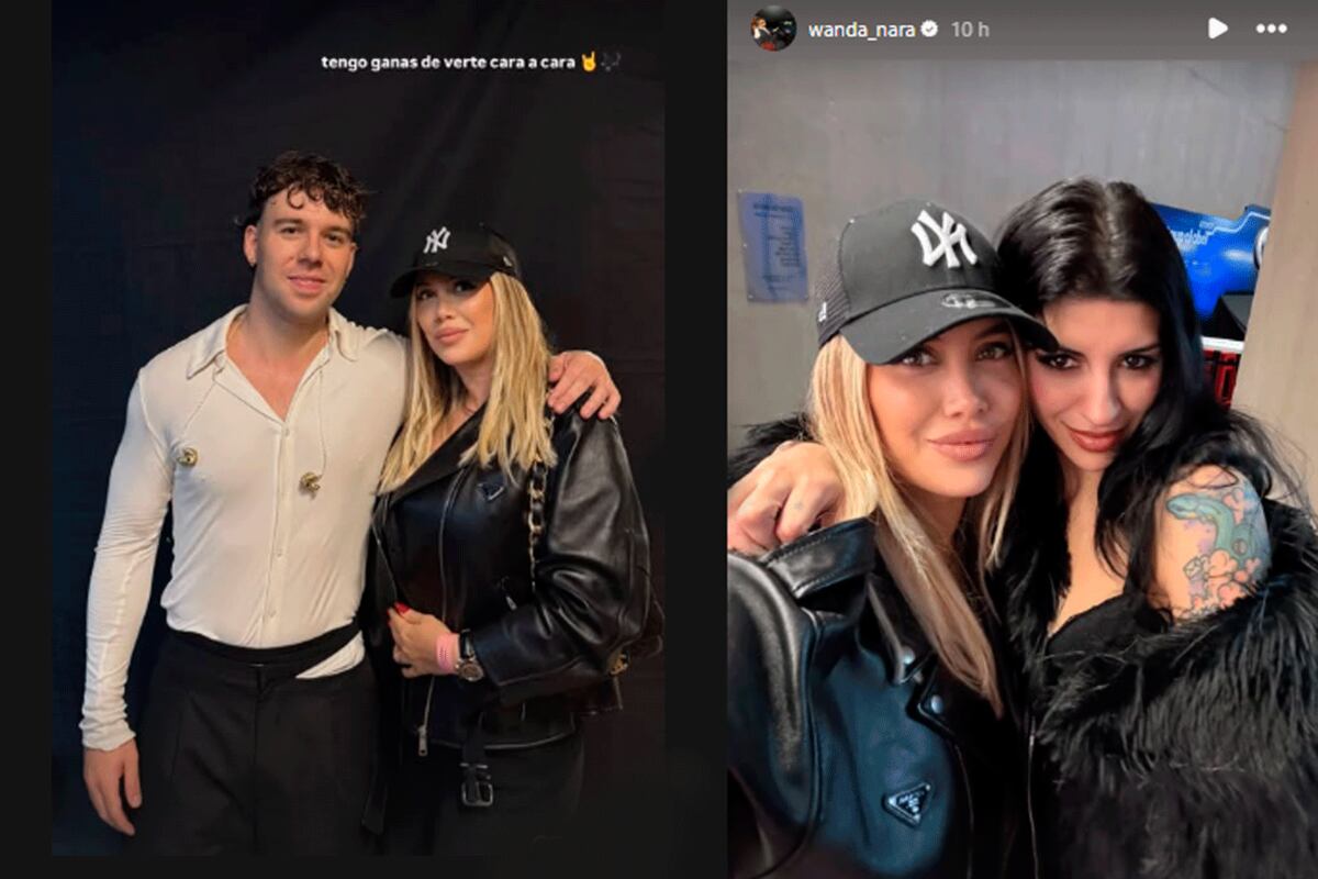 Wanda Nara con Quevedo y Cazzu. Foto: captura pantalla.