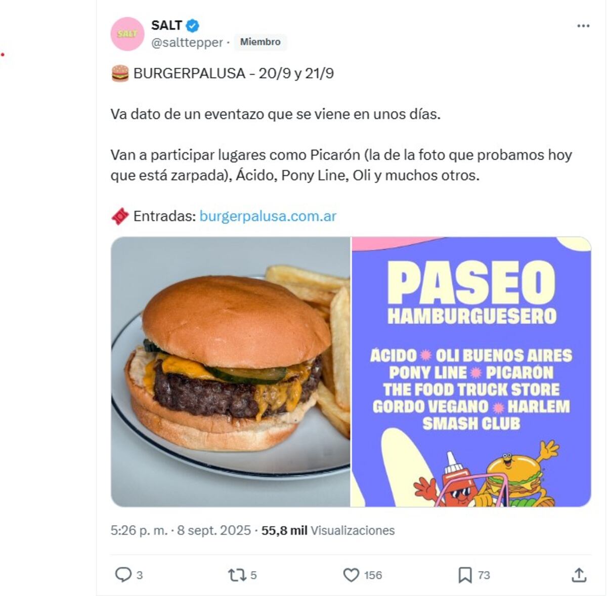 Burgerpalusa 2025: vuelve el festival de hamburguesas más grande de Latinoamérica