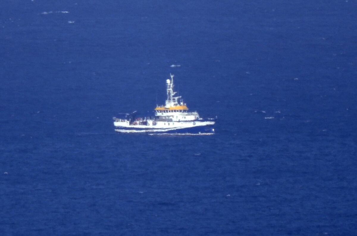 Buque oceanográfico, en las labores de rastreo. (Marine Traffic/Europa Press/DPA)