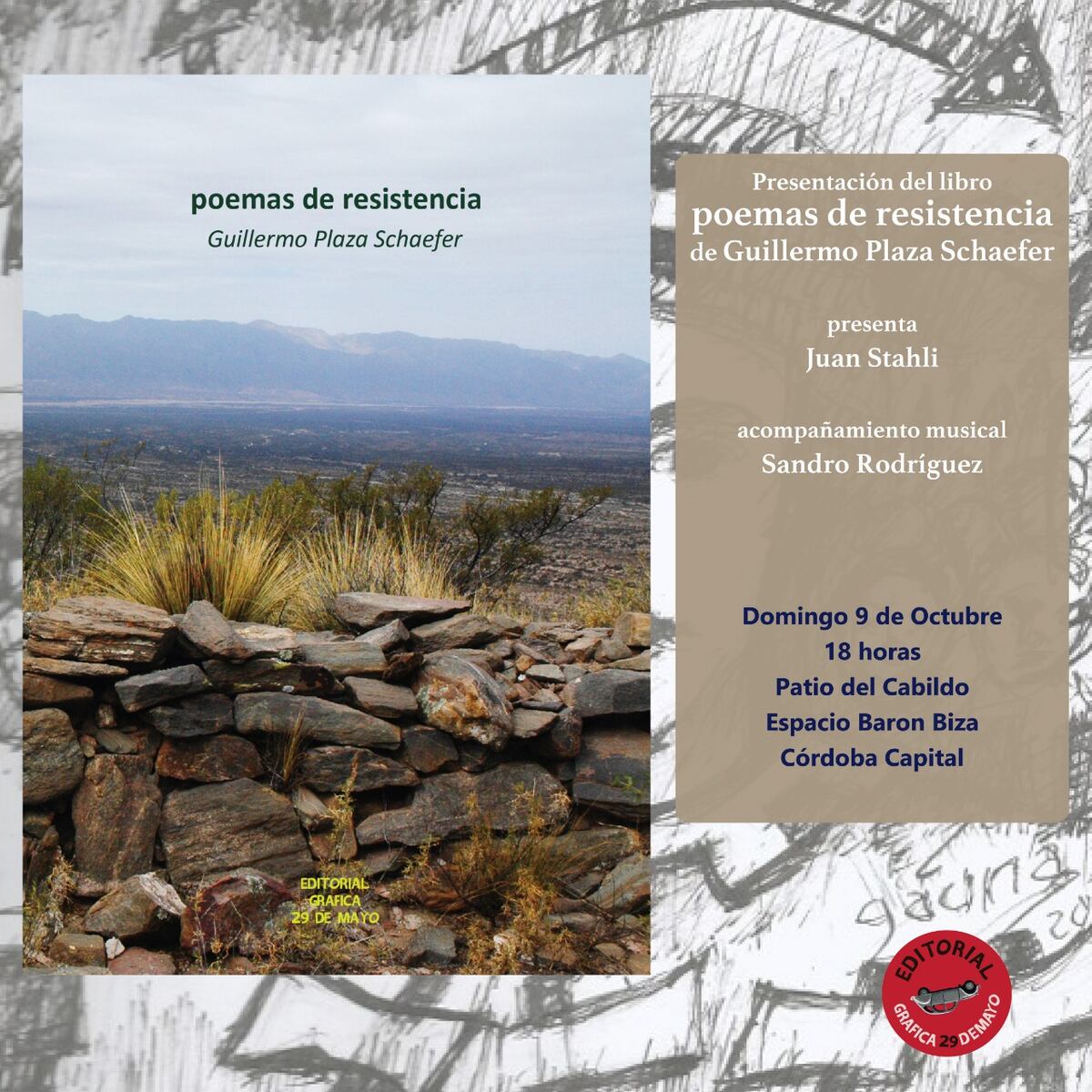 Se presenta "Poemas de resistencia" en la Feria del libro.