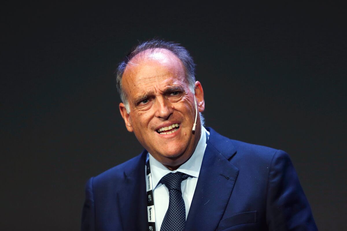 Javier Tebas, presidente de LaLiga española. (AP)
