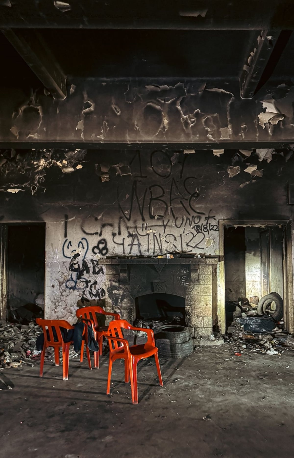 Así estaba el interior del inmueble que funcionó como hotel.