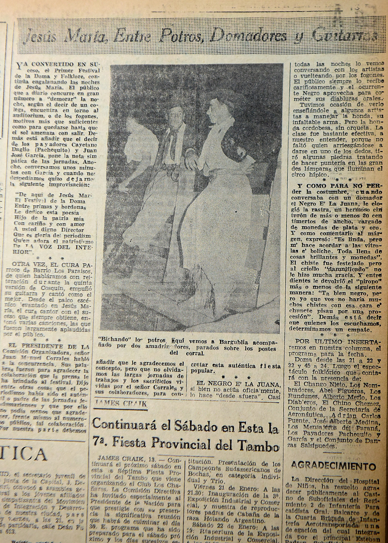 Primera edición del Festival de Jesús María.  (Archivo La Voz)