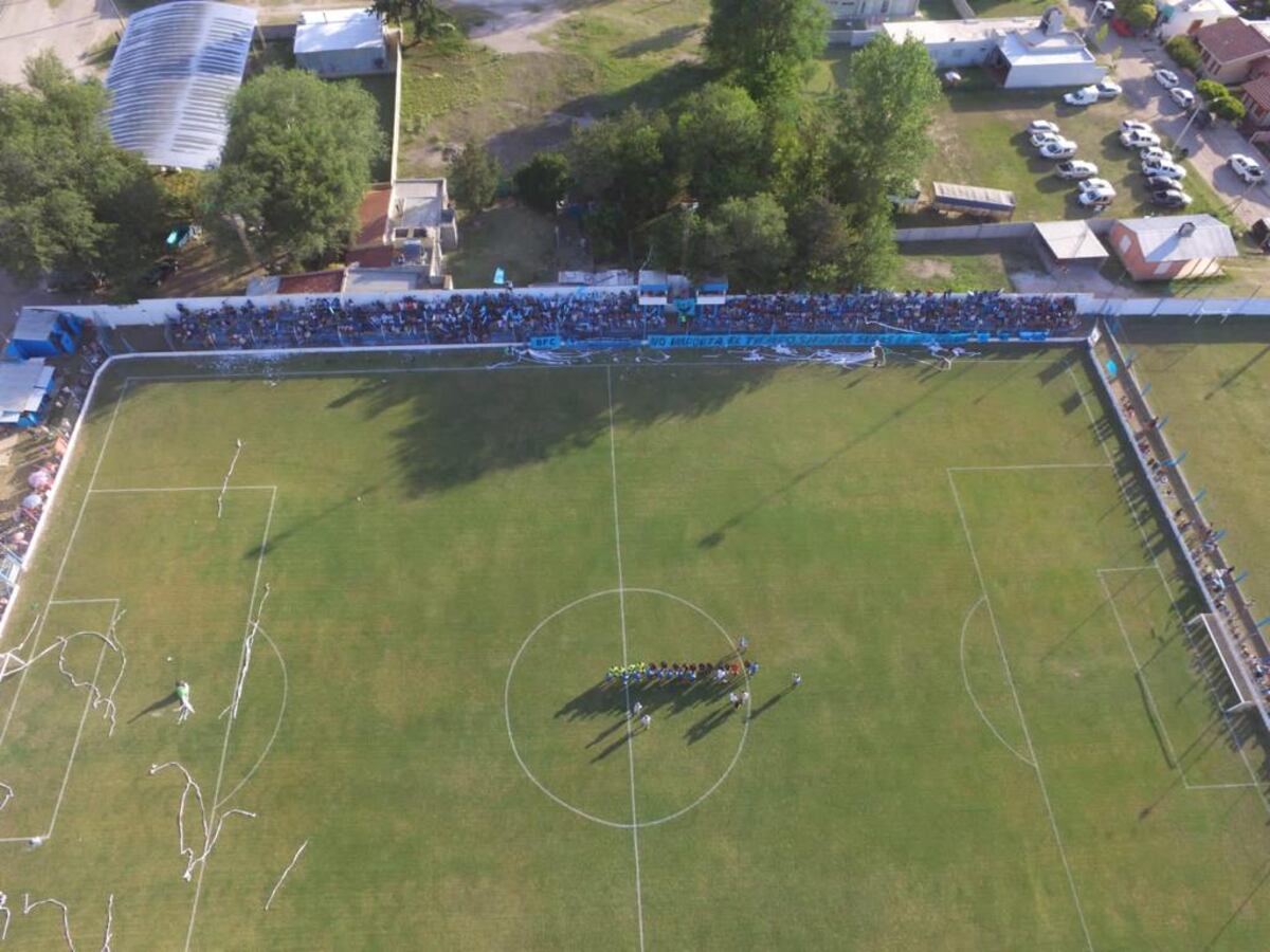 Belgrano de Berrotarán será local en la primera final en su estadio. (Gentileza Belgrano de Berrotarán).