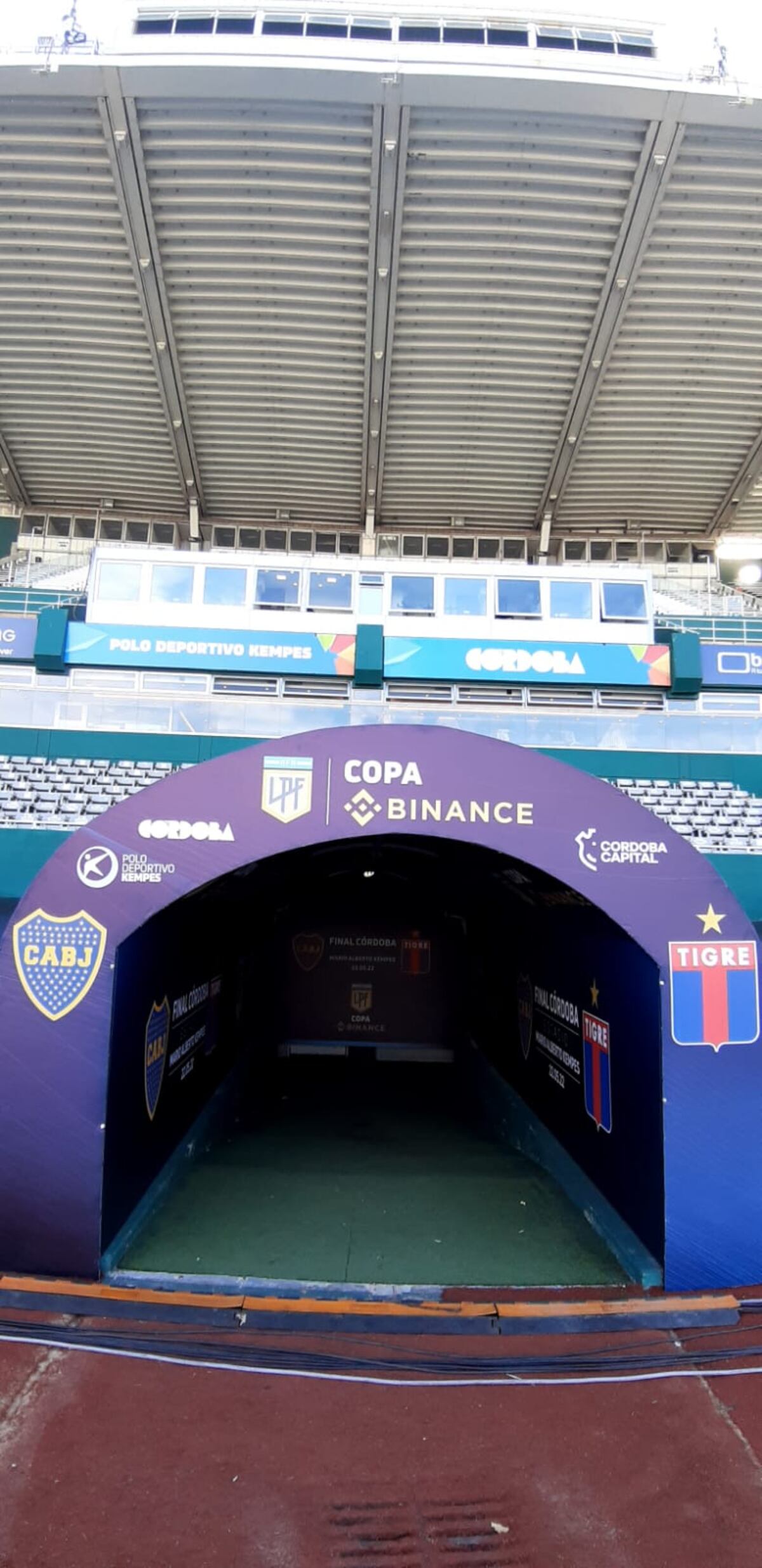 Así está el estadio Mario Alberto Kempes para recibir la final entre Boca y Tigre. (Agencia Córdoba Deportes)