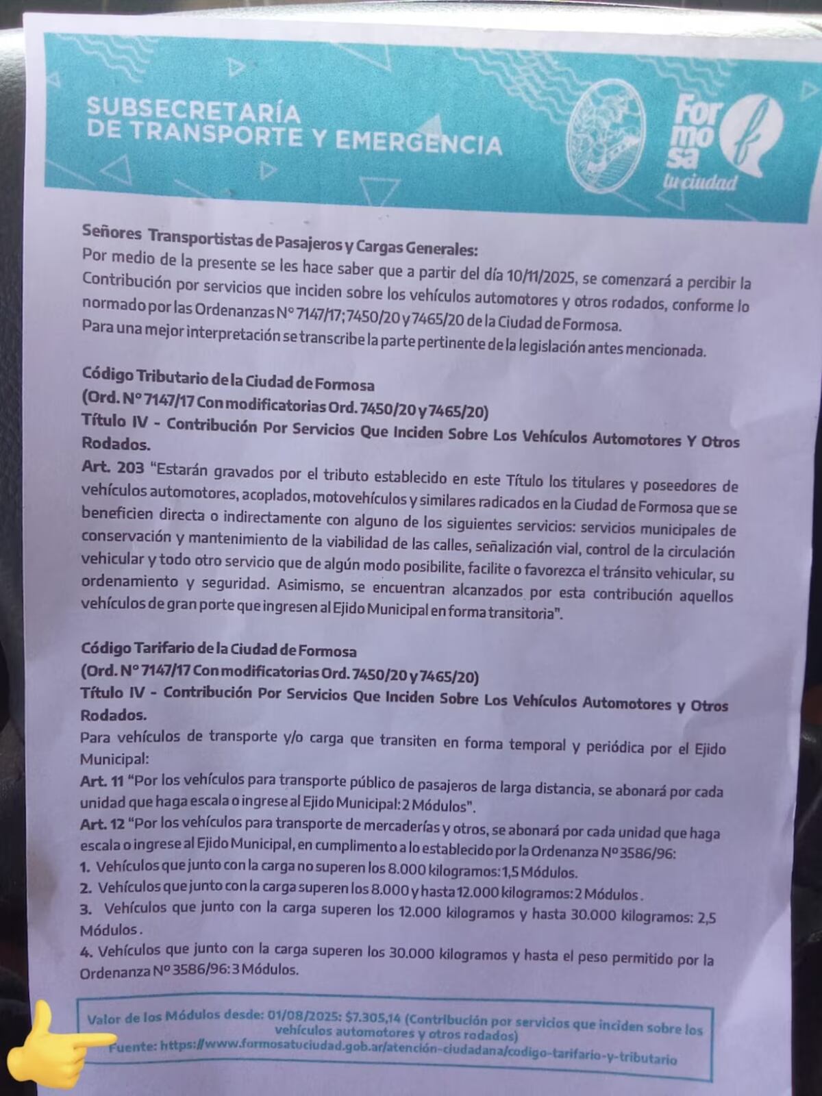 Las ordenanzas.