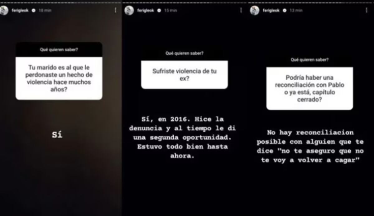 Fernanda Iglesias, duras publicaciones sobre su exmarido. (Instagram Fernanda Iglesias)