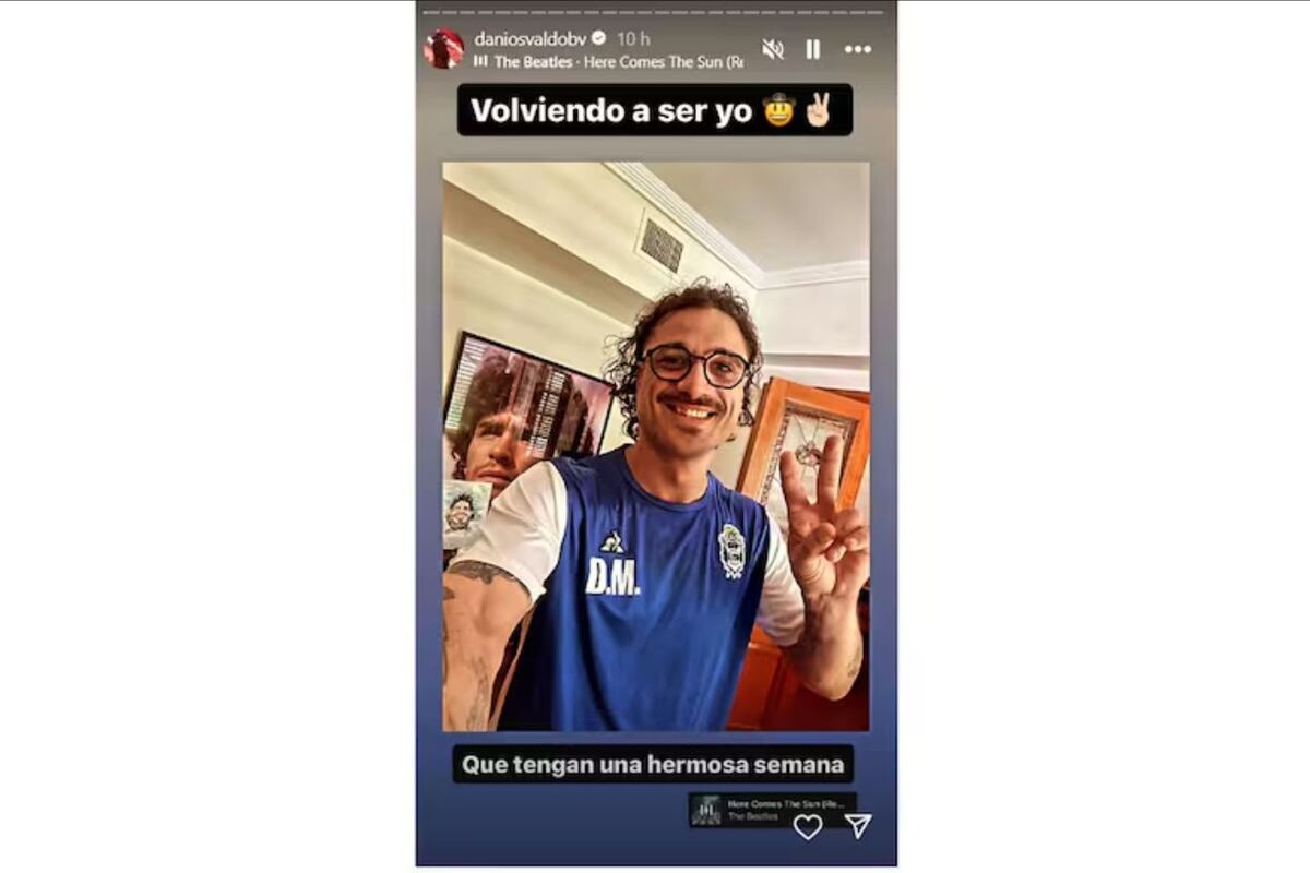 El mensaje optimista de Daniel Osvaldo en redes (Captura de pantalla).