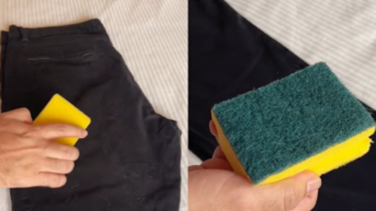 Dejá tu pantalón negro como nuevo: libre de pelos y pelusas.
