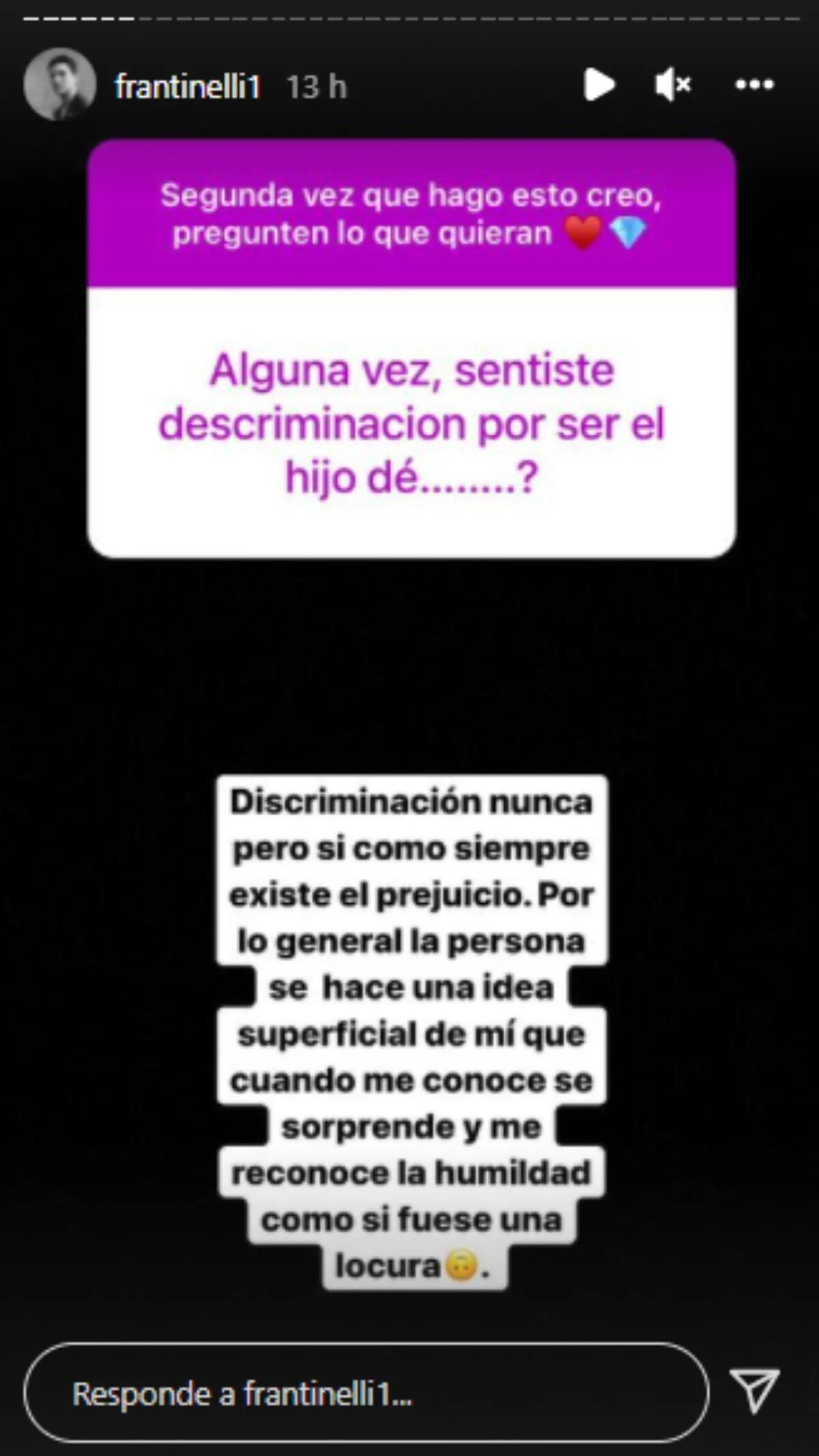 Las preguntas que Fran Tinelli respondió en Instagram.