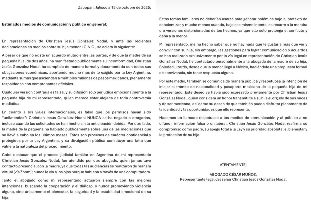 El comunicado legal de Christian Nodal.