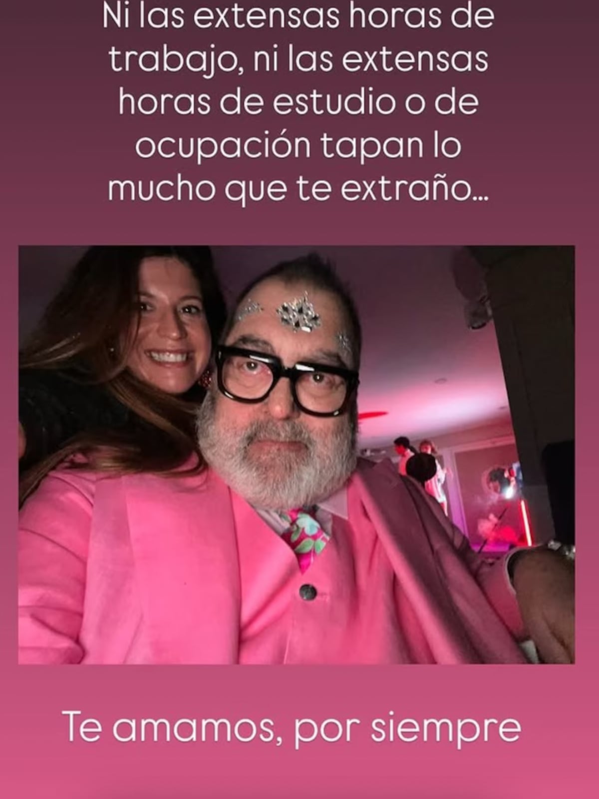 El homenaje de Elba a Jorge, a seis meses de su fallecimiento. (Foto: Instagram)