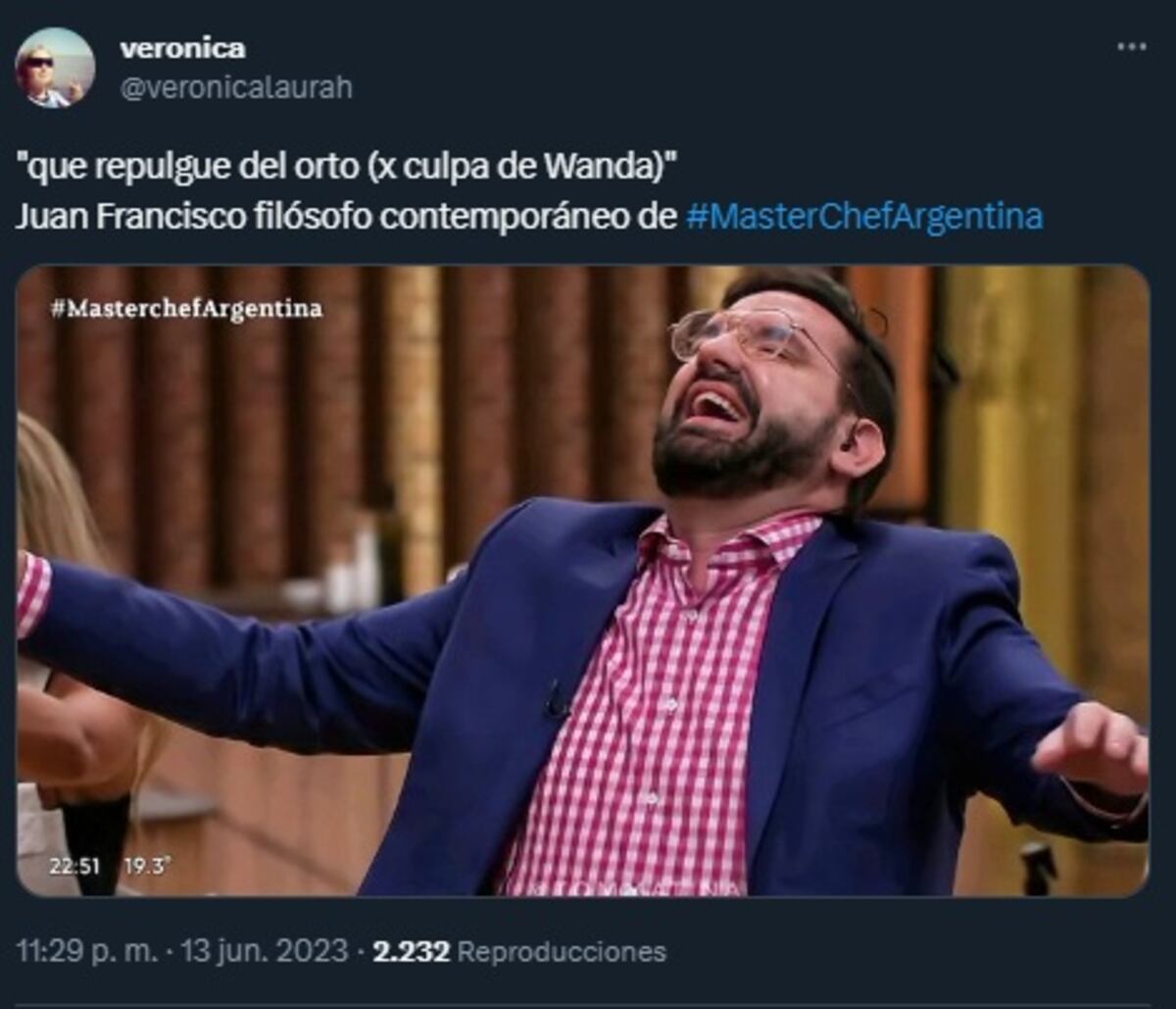¿Wanda Nara y Juan Francisco? Locura por el supuesto romance entre la conductora y el participante de "MasterChef" (Captura de pantalla)