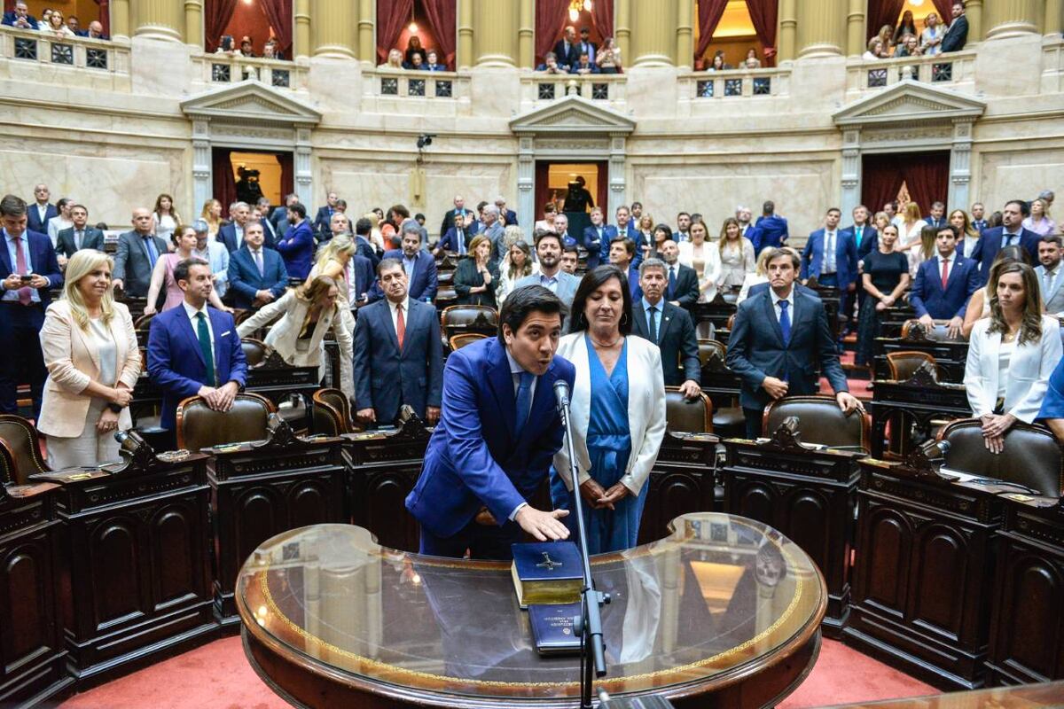 Diputados. Así juró Gonzalo Roca este miércoles 3 de diciembre.
