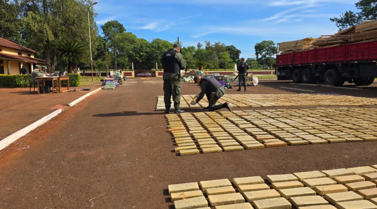 La droga hallada y secuestrada. (Gendarmería)
