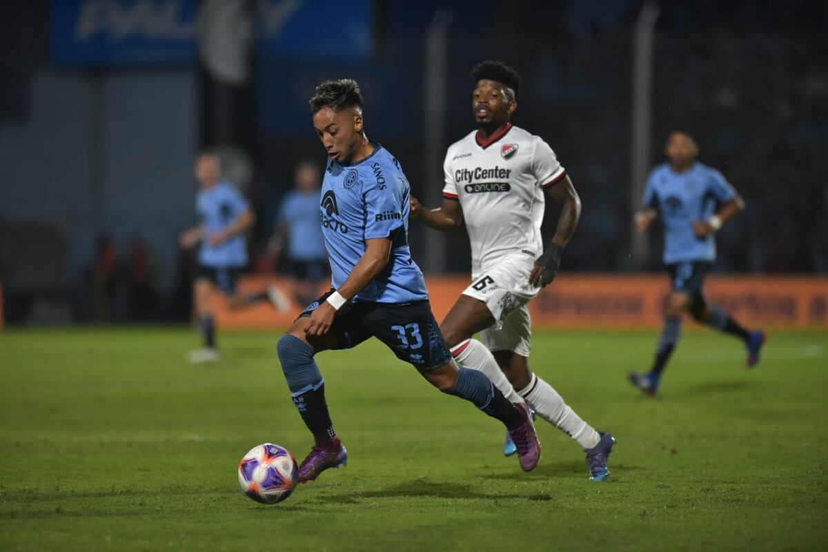 Ortigoza en acción en Belgrano ante Newell's. (Facundo Luque / La Voz).
