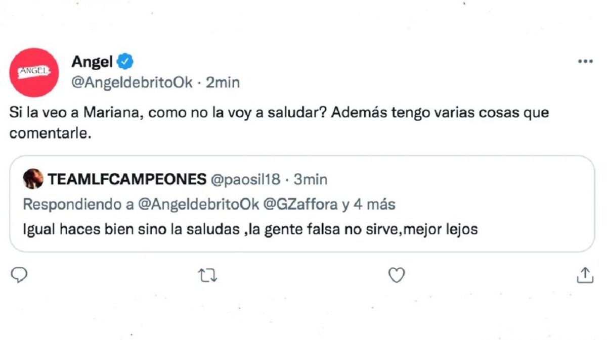 Los tuis de Ángel de Brito sobre Mariana Brey