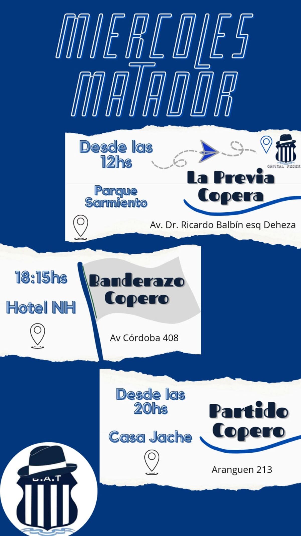 El acompañamiento de los hinchas a Talleres en Buenos Aires.