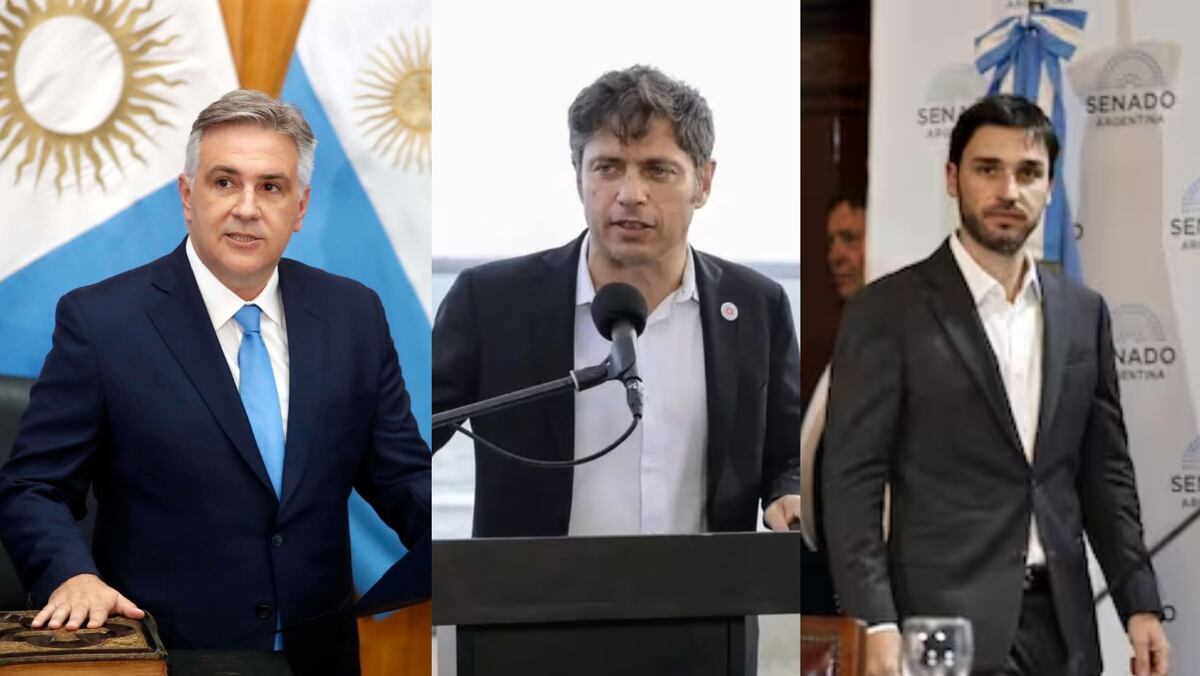 Llaryora, Torres y Kicillof, gobernadores a los que Milei apuntó fuerte en las últimas semanas.
