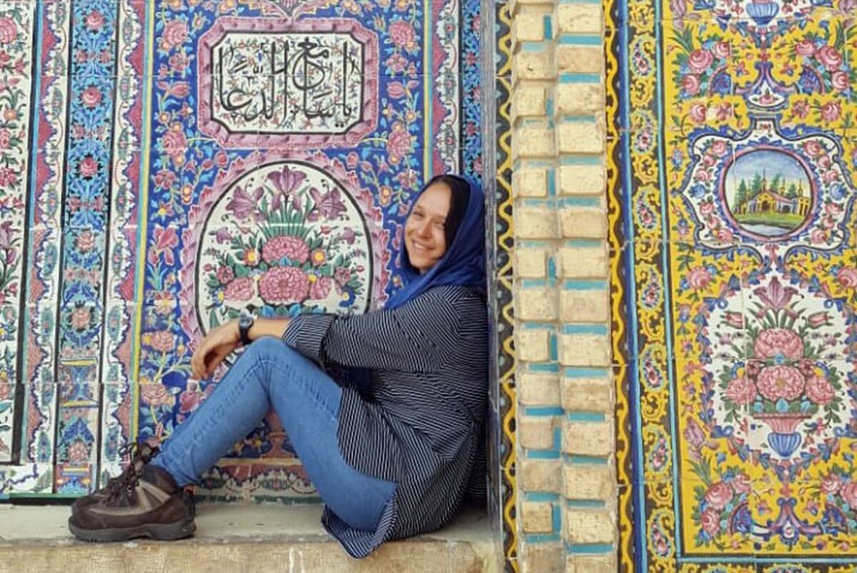 Angie D'Errico en Irán. Gentileza de la autora.