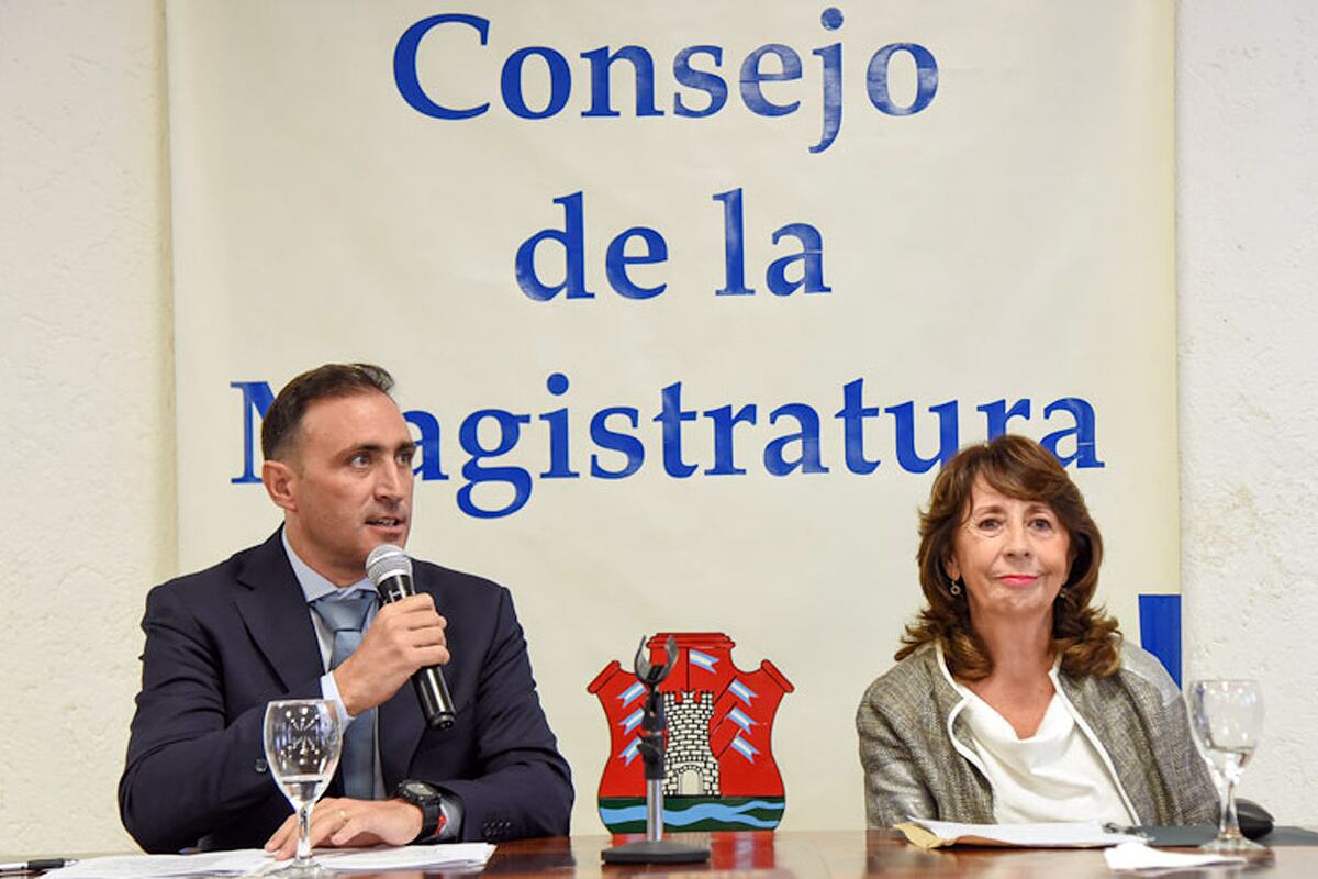 Organismo. El Consejo de la Magistratura provincial, con el ministro Julián López y la vocal María Marta Cáceres de Bollati. (Justicia de Córdoba)