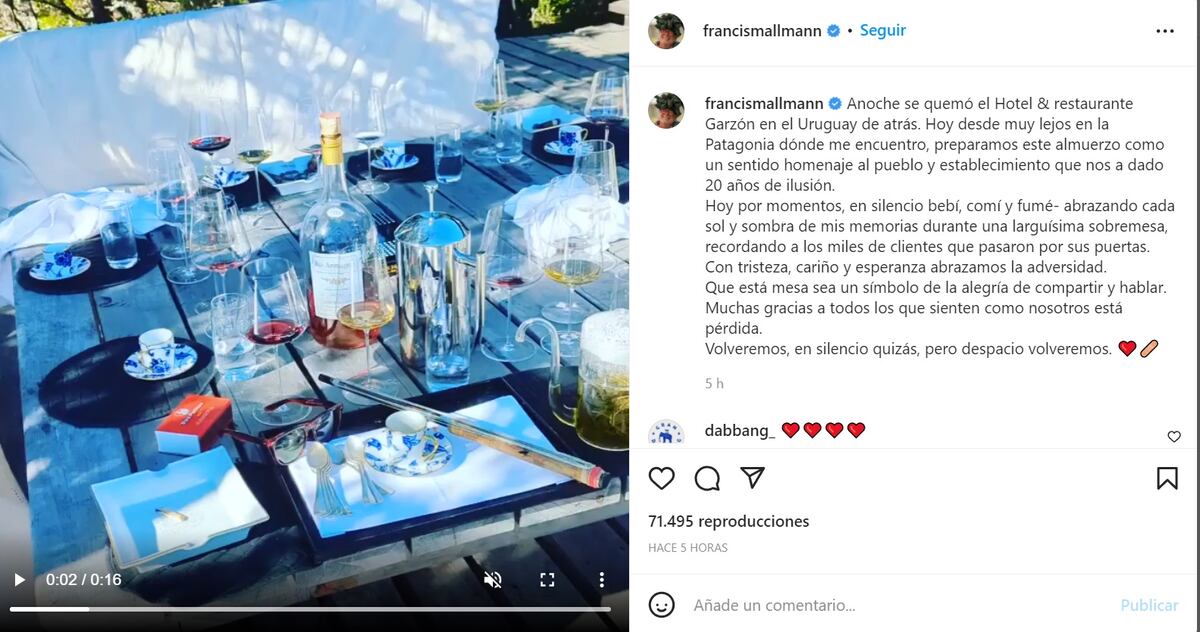 (Instagram Francis Mallmann)