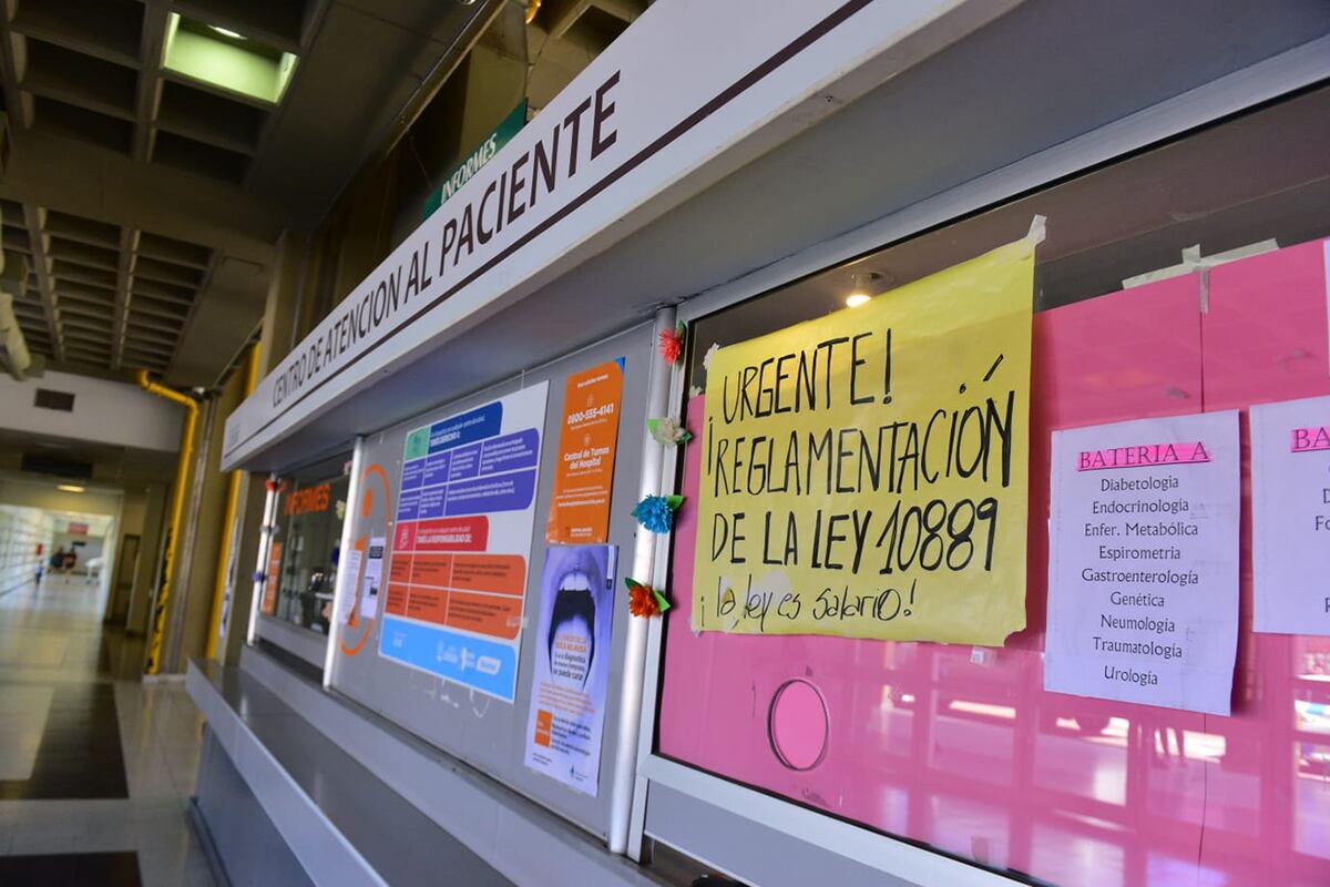El Hospital de Niños de la ciudad de Córdoba en estado de asamblea. (José Gabriel Hernández / La Voz)