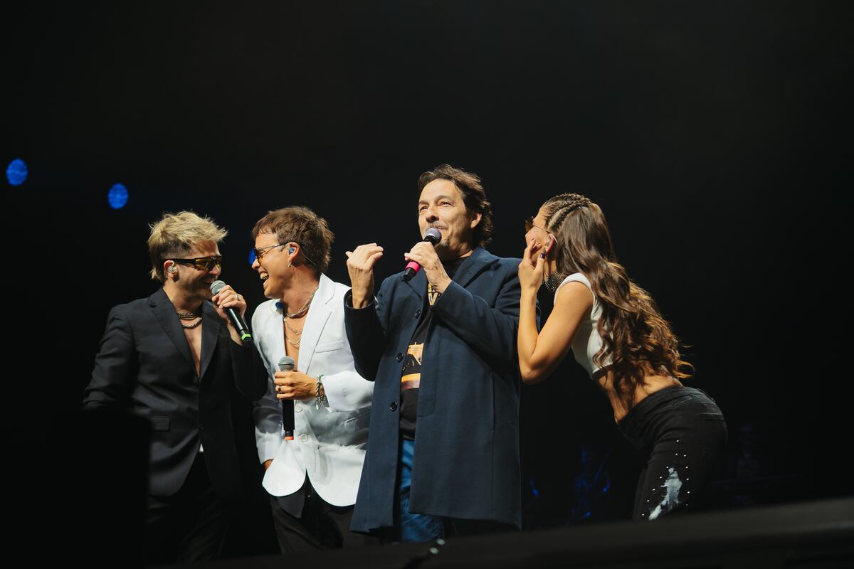 Fernán Mirás en el show de Erreway en Buenos Aires. Foto: prensa.