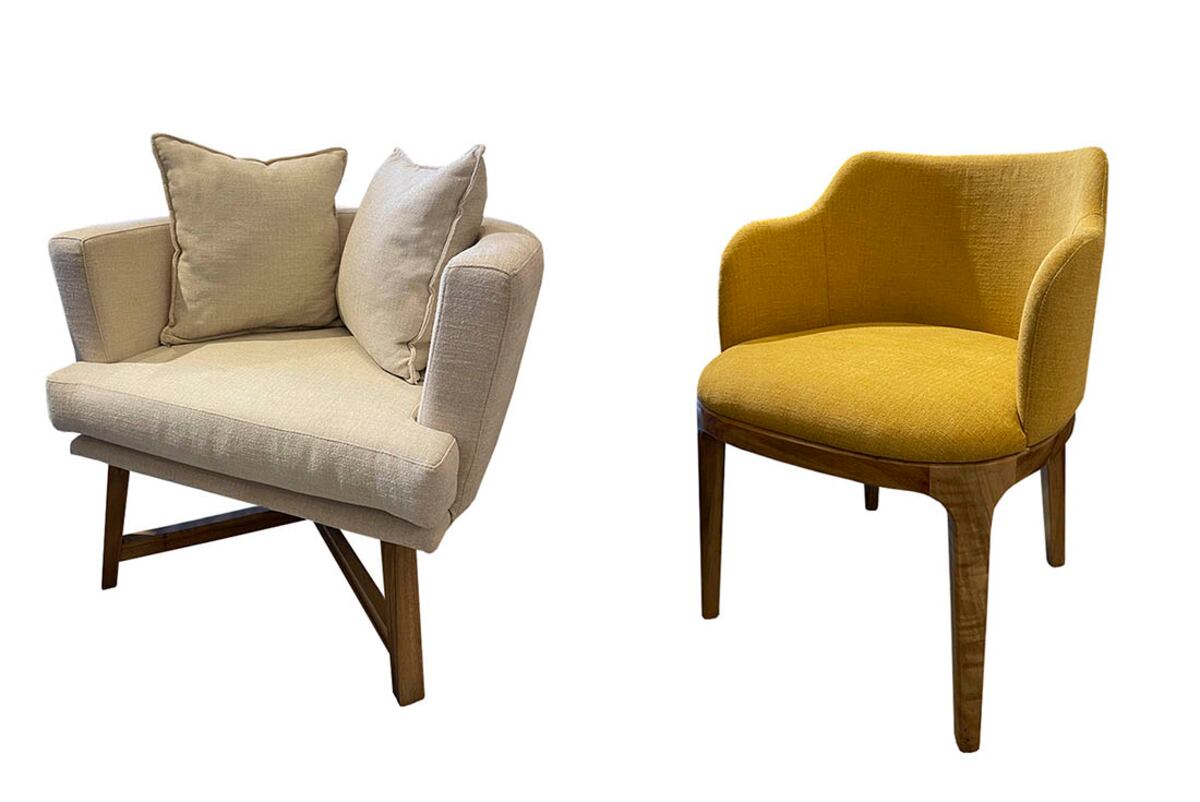 Distinción. Dos sillones para marcar estilo: Gervasoni tapizado y Ginger XL (fotografía gentileza Casa Thompson)