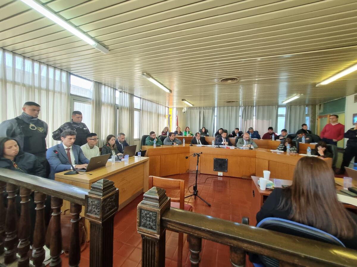 La sala del juicio oral, en los tribunales de Villa Dolores (La Voz)