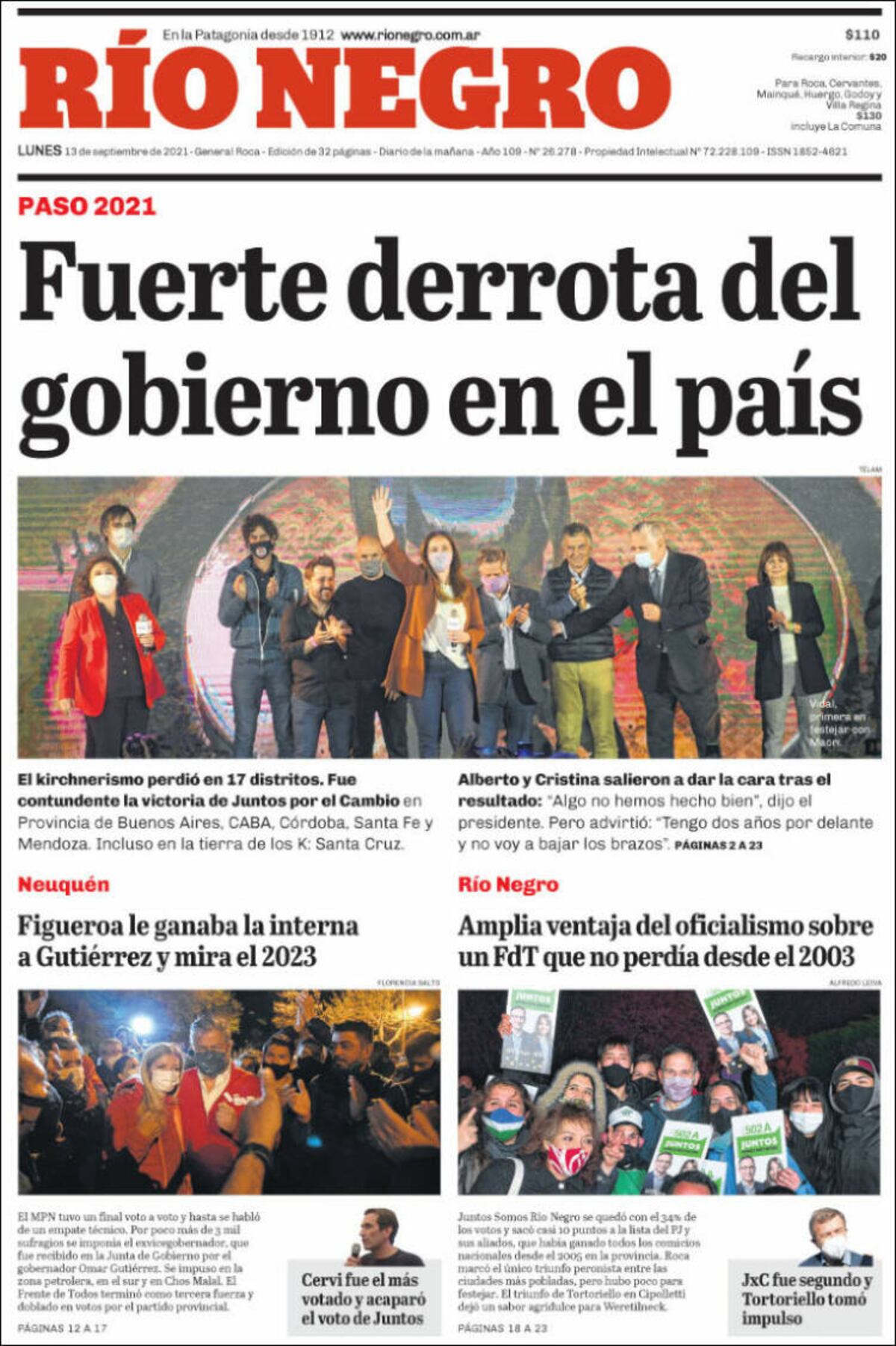 Tapas de los diarios de Argentina.