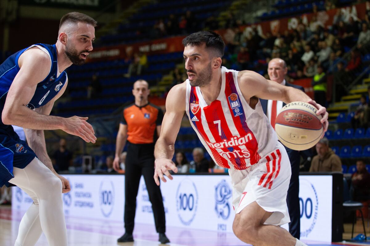 Facundo Campazzo brilló y Estrella Roja se impuso en la Liga Adriática ABA y marcha en el segundo escalón. (Liga ABA)