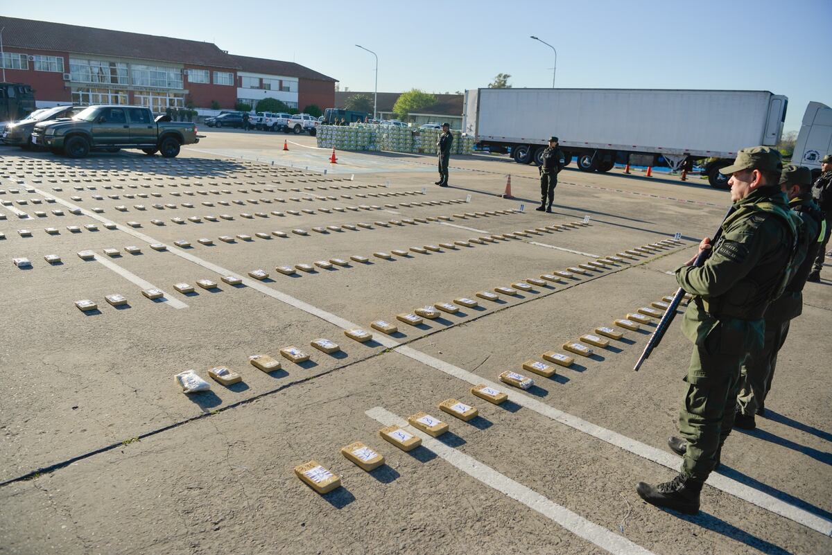 La droga secuestrada. (Gendarmería)