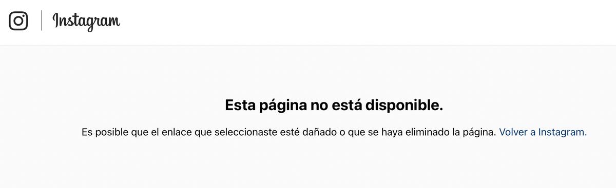 Lo que aparece al buscar el usuario de Daniel Osvaldo en Instagram.