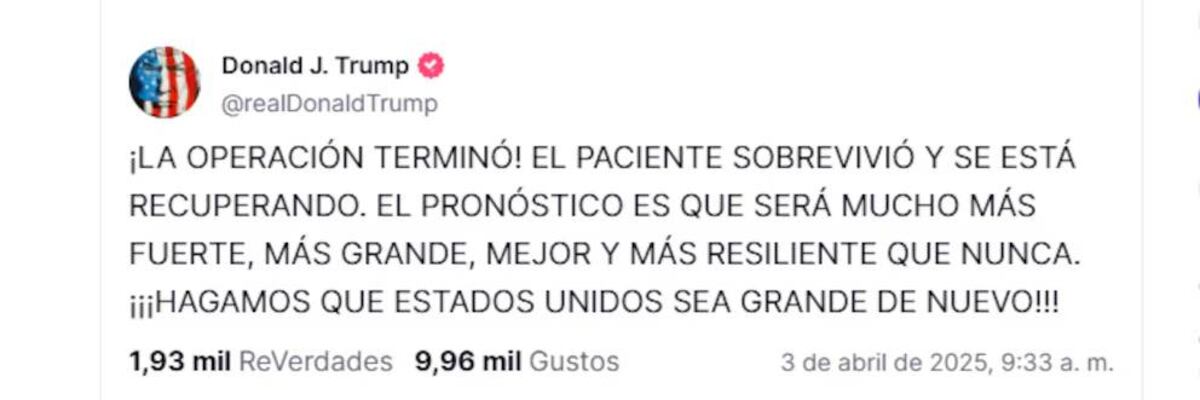 Donald Trump habló tras la medida de los aranceles.