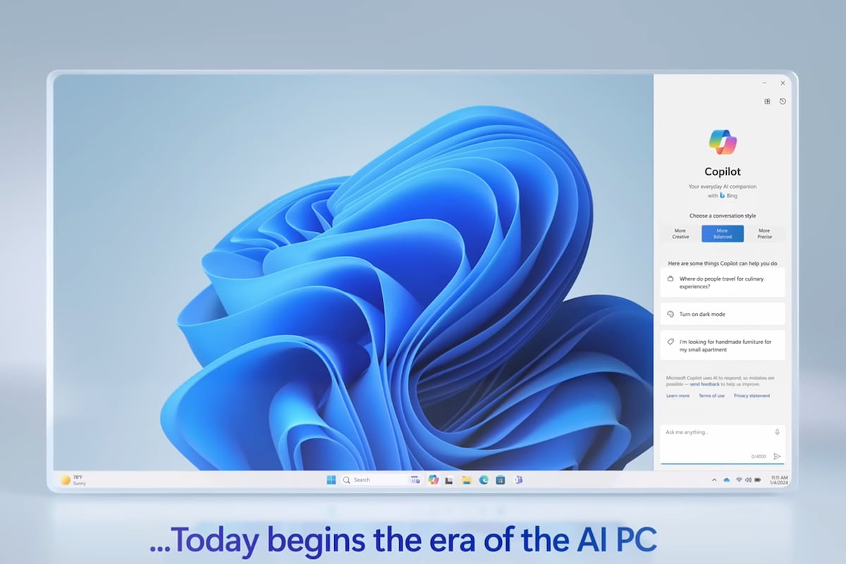 Comienza la era de las PC con IA.
