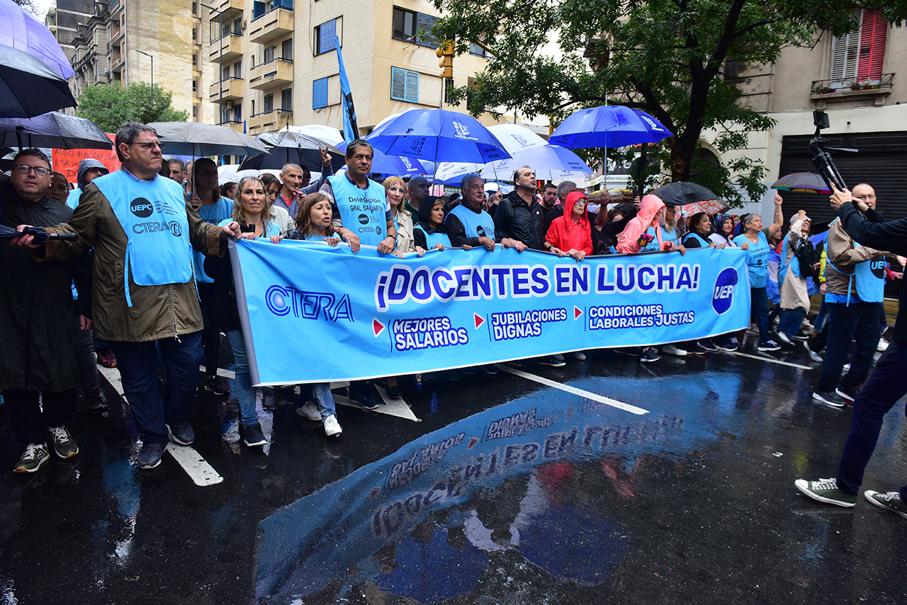 Paro y movilización docente en Córdoba en 2023. ( Ramiro Pereyra / La Voz)