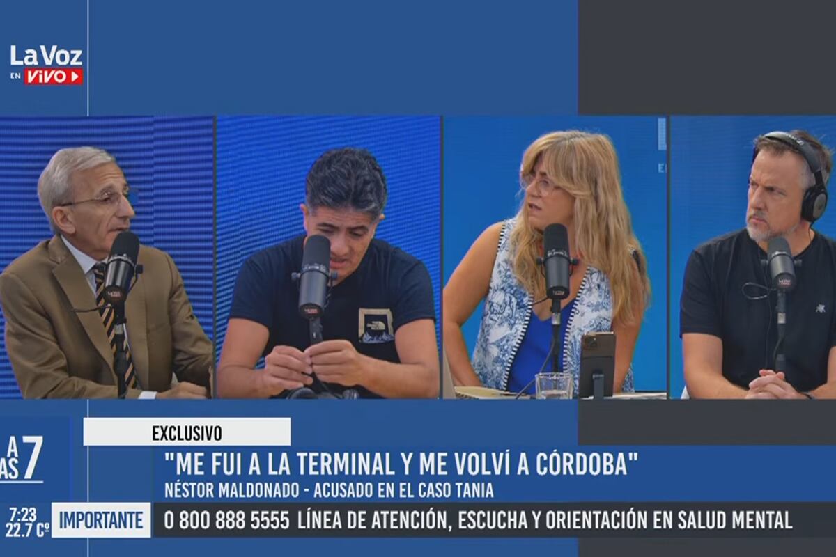 Néstor Maldonado, acusado en el caso Tania, en La Voz en Vivo. (Captura)
