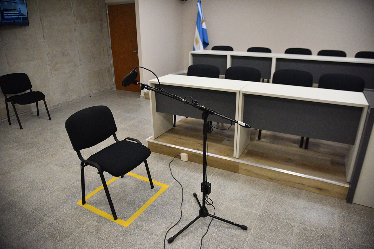 Sala donde se llevará a cabo el juicio por los bebes del Neonatal.Tribunales II (Pedro Castillo / La Voz)