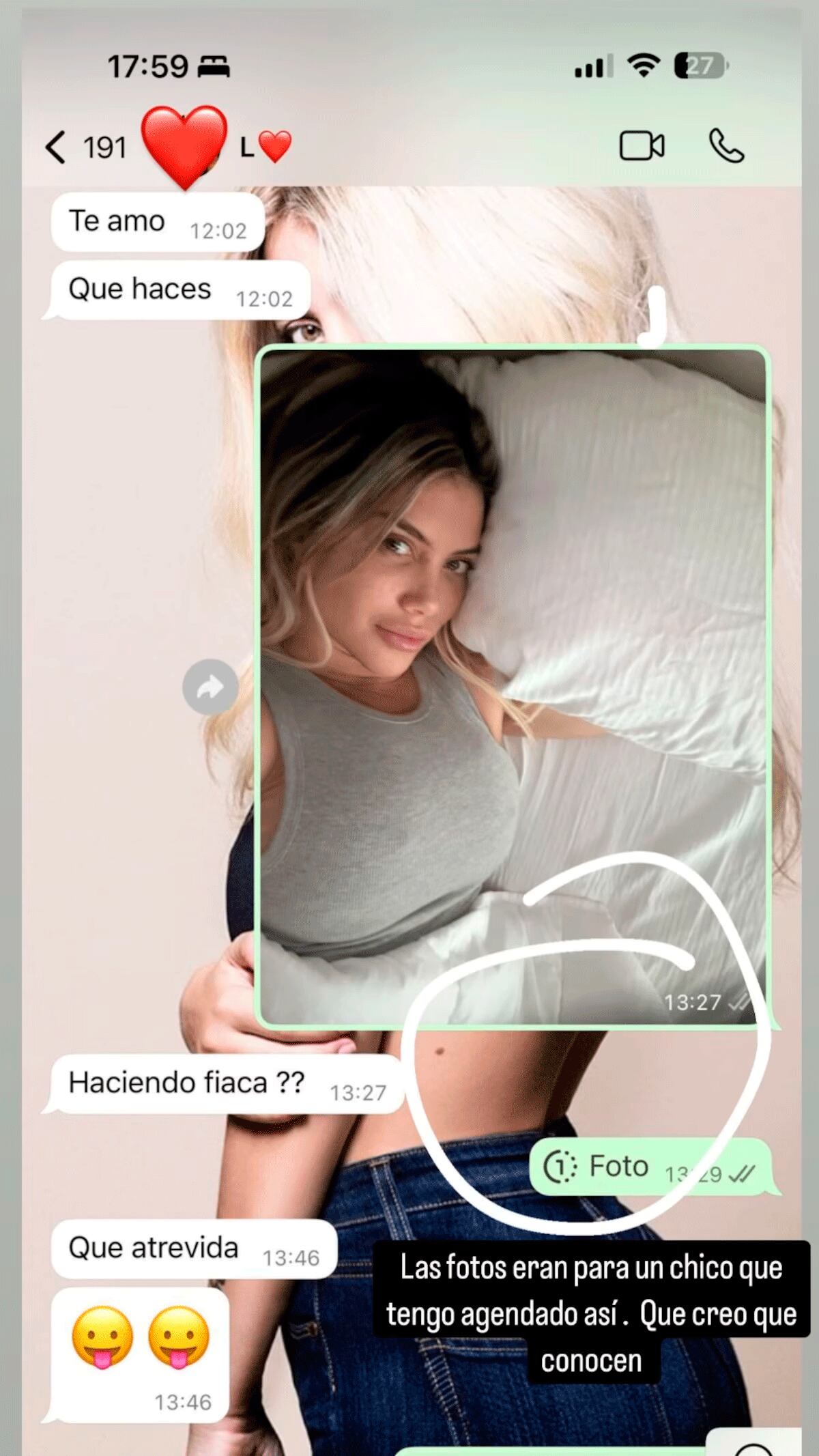 Wanda Nara en Instagram. Foto: Instagram
