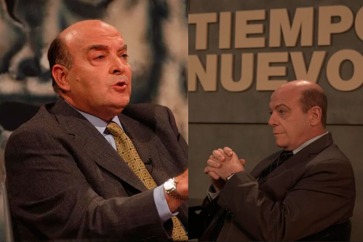 Domingo Cavallo y Martín Campilongo interpretándolo en la serie. Foto: web/Prime Video.