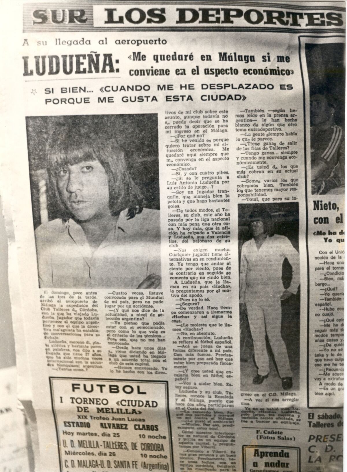 Luis Ludueña en una gira internacional representando a Talleres. (Archivo de Gustavo Farías)